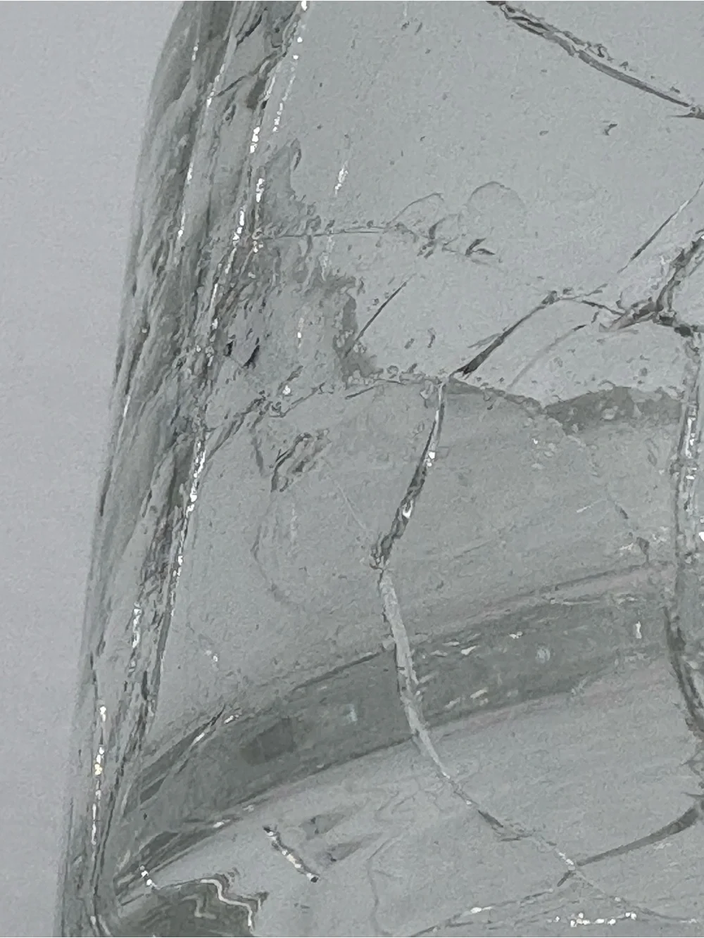 Vintage Blenko Clear Crackle Glass Wine Bottle Coaster Mid Century